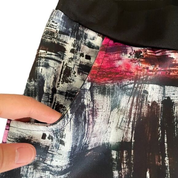 MISSGUIDED Abstract Multicolored Print Jogger Pants, Elastic Waist sz US‎ 2 New! - Picture 3 of 7